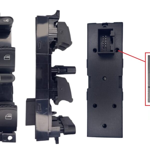 INT P/VIDRO ELETRICO VW GOLF II/PASSAT/BORA QUADRUPLO 10 PINOS