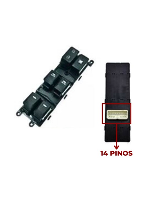 Interruptor Vidro Eletrico Cerato 2009 a 2013 Quadruplo 14 Pinos