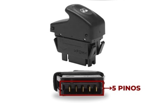Interruptor Vidro Eletrico Clio 5 Pinos