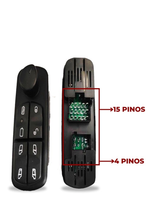 Interruptor Vidro Eletrico Com Trava Lado Esquerdo Mb Atego Axor