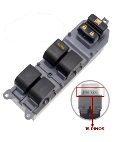 Interruptor Vidro Eletrico Corolla 2009 a 2014 Rav 2006 a 2016 15 Pinos