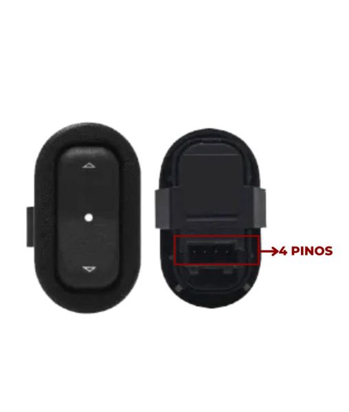 Interruptor Vidro Elétrico Corsa Celta Astra Novo Simples