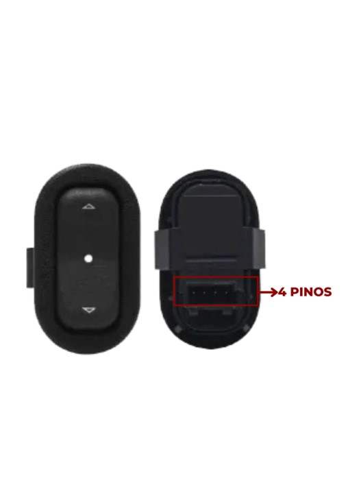 Interruptor Vidro Elétrico Corsa Celta Astra Novo Simples