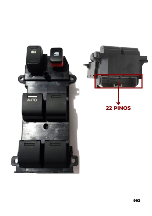Interruptor Vidro Elétrico CRV New Fit City Quádruplo