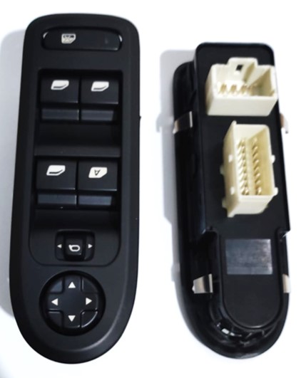 Interruptor Vidro Eletrico Peugeot Led Branco 2008 208 308 2014 em diante Citroen 2014 em diante
