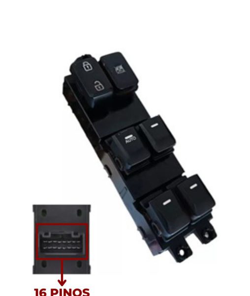 Interruptor Vidro Eletrico Picanto 11...16 Quadruplo 16 Pinos