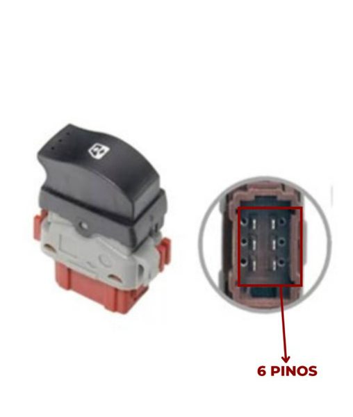 Interruptor Vidro Eletrico Renault Master 01 a 13 Simples