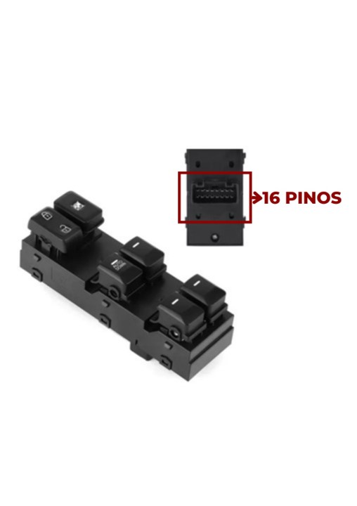 Interruptor Vidro Eletrico Sportage 11 a 16 Quadruplo 16 Pinos