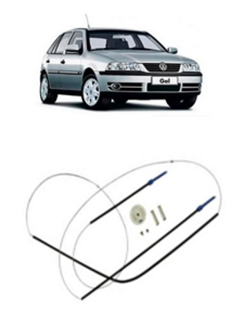 Kit Reparo Vidro Elétrico Gol Giii 4pt Dt (Conduíte Maior)